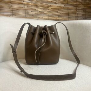 YARGICI Elegant Brown Leather Bucket Bag